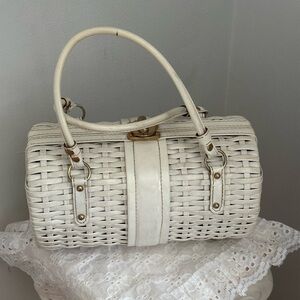 Vintage Wicker Box Purse